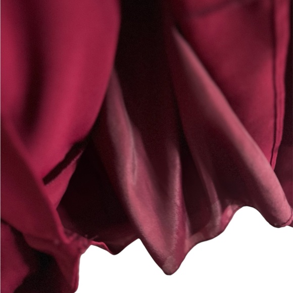 Lulus Wrap Dress Burgandy Holiday Women Small - Picture 4 of 9